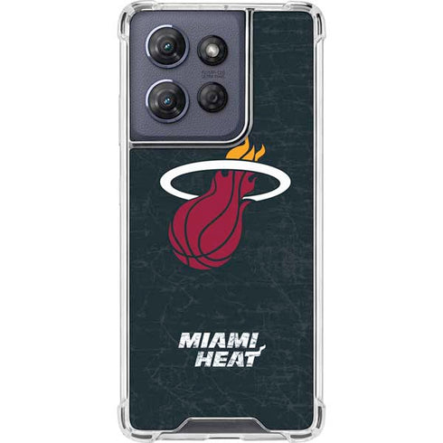 NBA Miami Heat Black Partial Logo Moto G Play 5G (2025) Clear Case